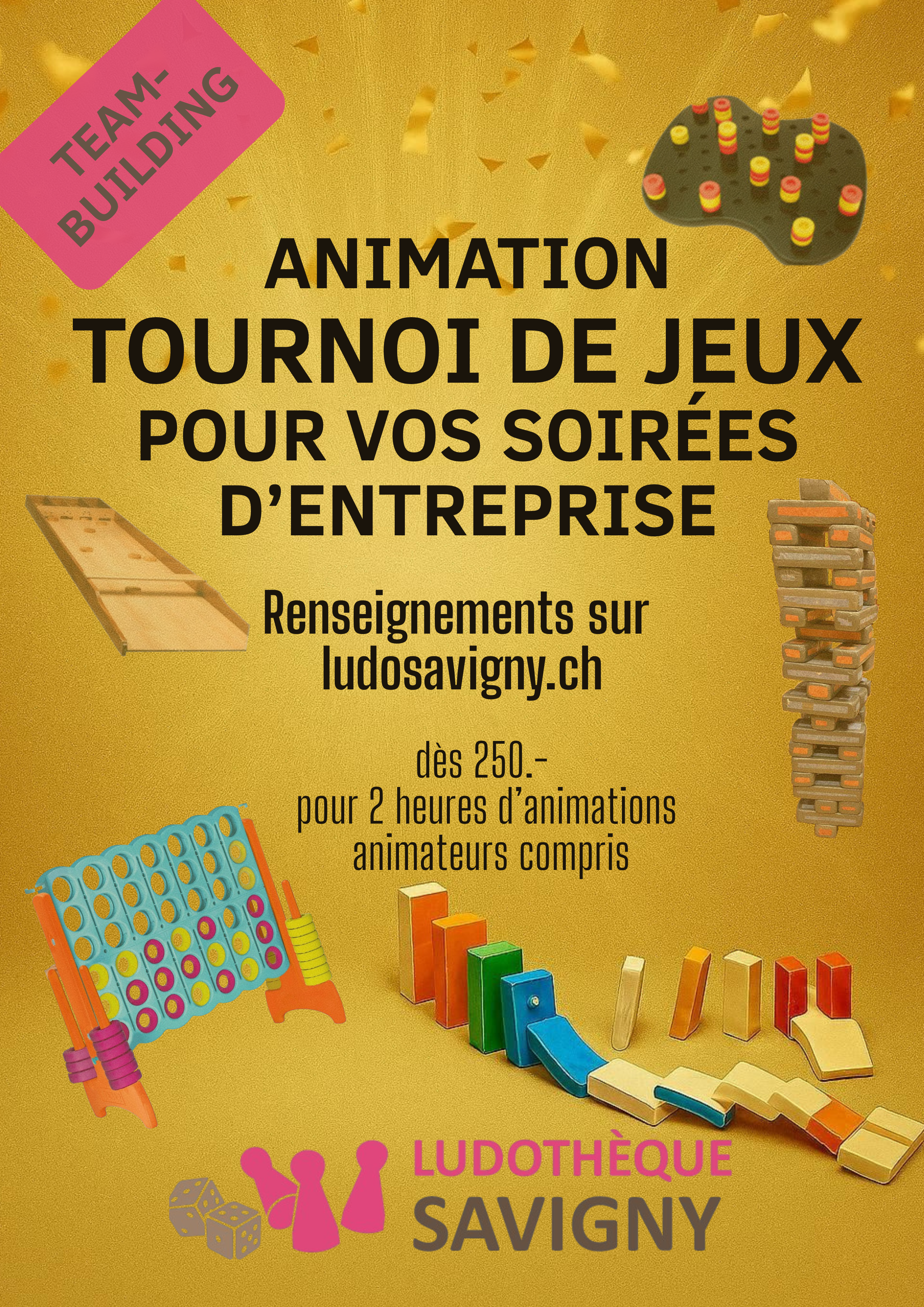 Animation tournoi de jeux géants